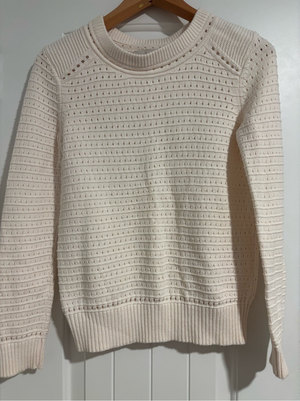 LOFT Women’s Cream Sweater XXS cottagecore cozy‎ romantic